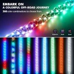 Adjustable RGB LED Whip Lights for ATV/UTV