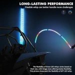 Adjustable RGB LED Whip Lights for ATV/UTV