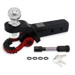 2-In-1 Trailer Hitch Ball Mount with Tow Shackle