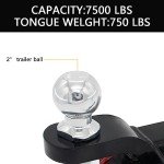 2-In-1 Trailer Hitch Ball Mount with Tow Shackle