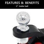 2-In-1 Trailer Hitch Ball Mount with Tow Shackle