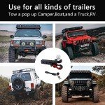 2-In-1 Trailer Hitch Ball Mount with Tow Shackle