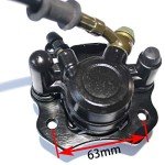 CNCMOTOK Rear Hand Hydraulic Disc Brake Master Cylinder Caliper Assembly with New Brake Pads for 50cc 70cc 90cc 110cc 125cc ATV Quad Taotao Sunl Roketa NST