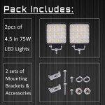 SAN YOUNG 4-Inch LED Work Light Pods - 75W