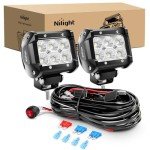 Nilight 2PCS 4" 18W LED Light Bars