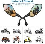 ATV Motorcycle Mirrors with 360-Degree Adjustment