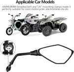 ATV Motorcycle Mirrors with 360-Degree Adjustment