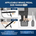 Universal Brake Pedal Lock with Escape Hammer