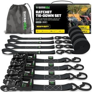 Heavy Duty Ratchet Straps Kit - 4 Pack