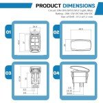 Xislet Blue Rock Lights Toggle Switch for ATV/UTV