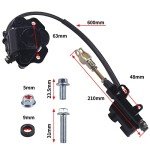 CNCMOTOK Rear Disc Brake Master Cylinder Caliper With Replaced Disc Brake Pad fit for 50cc 70cc 90cc 110cc 125cc Chinese TaoTao 110cc Peace Motorsports Quad Coolster 3050HD ATV Kids Four Wheeler