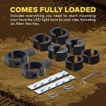 Universal ATV/UTV Light Bar Mounting Bracket Kits