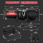 OPENROAD 4500 lb Waterproof ATV/UTV Electric Winch