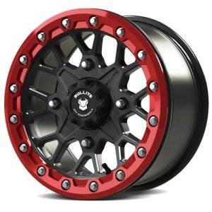 Bullite BT-05 Gunmetal ATV Wheel with Red Beadlock