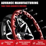 Bullite BT-05 Gunmetal ATV Wheel with Red Beadlock