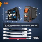 Nilight UTV Winch Rocker Switch with LED Backlight