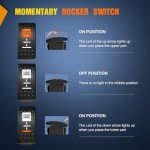 Nilight UTV Winch Rocker Switch with LED Backlight