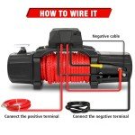 X-BULL 10000 lb Electric Winch Kit with Rope