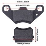 CNCMOTOK Rear Disc Brake Master Cylinder Caliper With Replaced Disc Brake Pad fit for 50cc 70cc 90cc 110cc 125cc Chinese TaoTao 110cc Peace Motorsports Quad Coolster 3050HD ATV Kids Four Wheeler