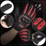 Breathable Touchscreen ATV Motorcycle Gloves - Red