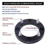 Black 1.5 Inch ATV Wheel Spacers - Pack of 2