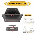 WeiSen Winch Mount for Polaris Ranger 1000/570/900