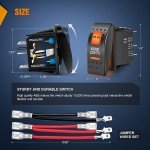 Nilight UTV Rear Rocker Switch with LED Backlight