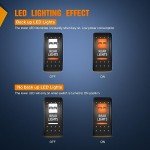 Nilight UTV Rear Rocker Switch with LED Backlight