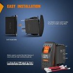 Nilight UTV Rear Rocker Switch with LED Backlight