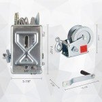 Heavy Duty 3500 lbs Hand Winch with Steel Rope