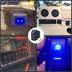 Waterproof Rocker Switch with Blue LED Light