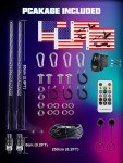 RGB LED Whip Lights with Remote Control - 2 Pack