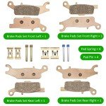 Front & Rear Brake Pads Sintered for Yamaha Grizzly 550 Grizzly 700 YFM550 YFM700, OEM# 3B4-W0045-00-00 3B4-W0045-10-00