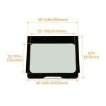 KUAFU Full Glass Windshield for 2020-2024 Polaris RZR