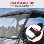 Kemimoto Scratch Resistant UTV Windshield for Can-Am