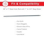 AlveyTech 36" Steel Axle Rod for ATVs & Go-Karts