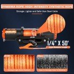5500 lb ATV/UTV Winch Synthetic Rope Kit