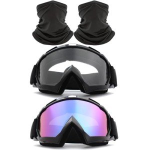 4-Pack ATV & Dirt Bike Goggles with Face Cover