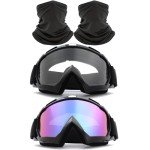 4-Pack ATV & Dirt Bike Goggles with Face Cover