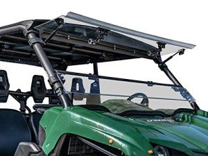 SuperATV Scratch-Resistant Flip Windshield for Yamaha Viking