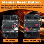 100 Amp Waterproof Manual Reset Circuit Breaker