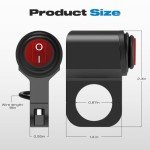 12V Waterproof Handlebar Light Switch for ATVs