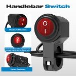12V Waterproof Handlebar Light Switch for ATVs