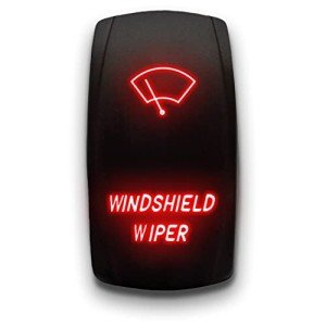 Red 5-Pin DPST Toggle Switch for Windshield Wiper