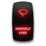 Red 5-Pin DPST Toggle Switch for Windshield Wiper
