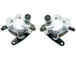 M MATI Front Left Right Brake Calipers & Pads for Yamaha Banshee Big Bear Grizzly Kodiak Raptor Warrior Wolverine YFM 125 250 350 400 450 660 YFZ350 3GD-2580T-01-00 3GD-2580U-01-00