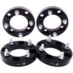 1-Inch Black Wheel Spacers for ATV/UTV, 4-Pack