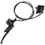 FVRITO Left Hydraulic Brake Master Cylinder Caliper Assembly for 50cc 70cc 90cc 110cc 125cc Taotao Coolster Vitacci Peace SunL RPS Roketa Kazuma Jetmoto BMS Baja NST Icebear Chinese ATV Quad 4 Wheeler