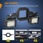 Nilight 60W 4-Inch LED Pods with Tow Hitch Brackets