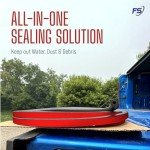 FlexSeals 25ft Rubber D-Shaped Weather Seal Strip